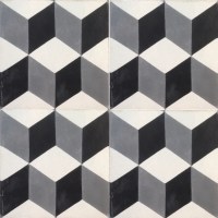 geometric Black 4 tiles