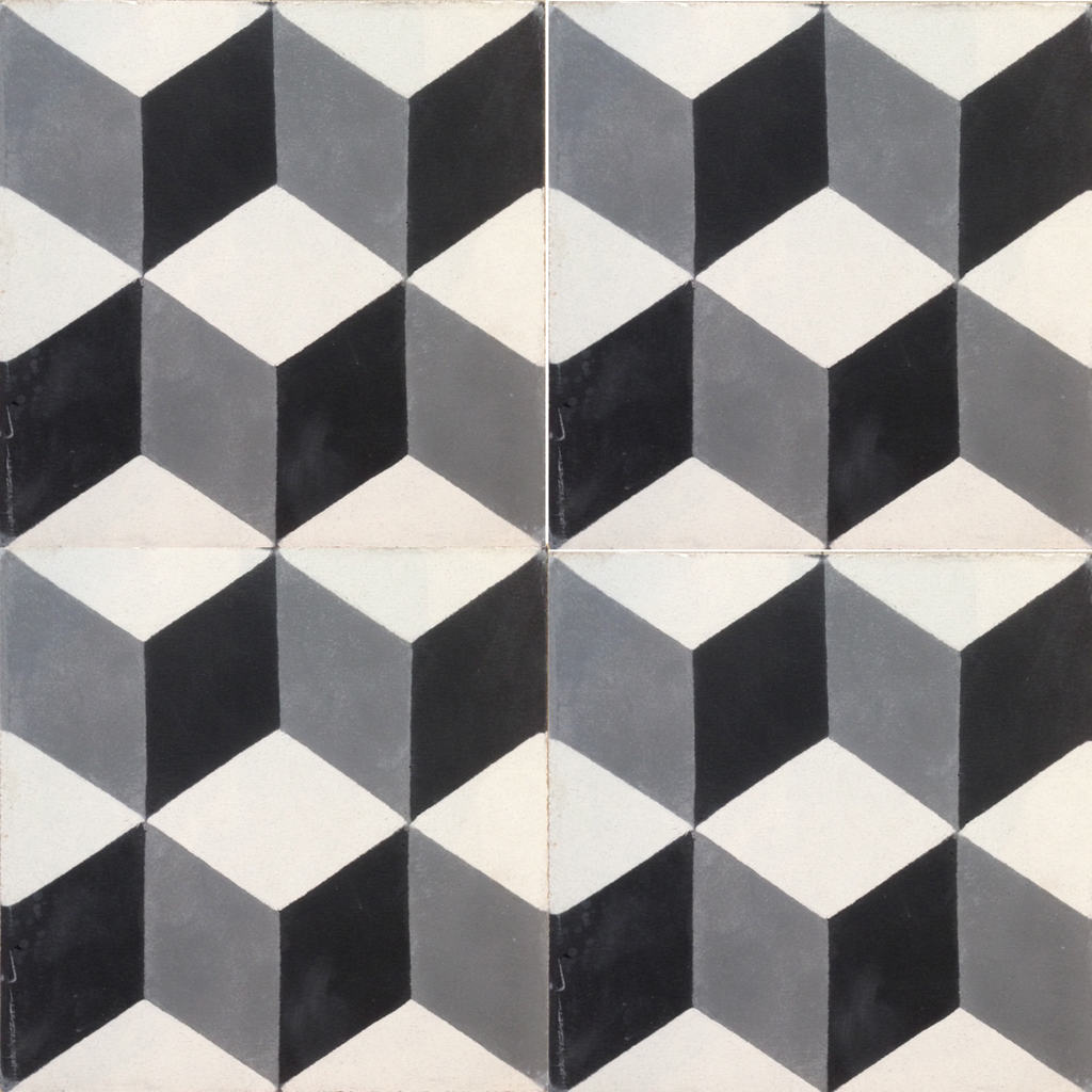 geometric Black 4 tiles