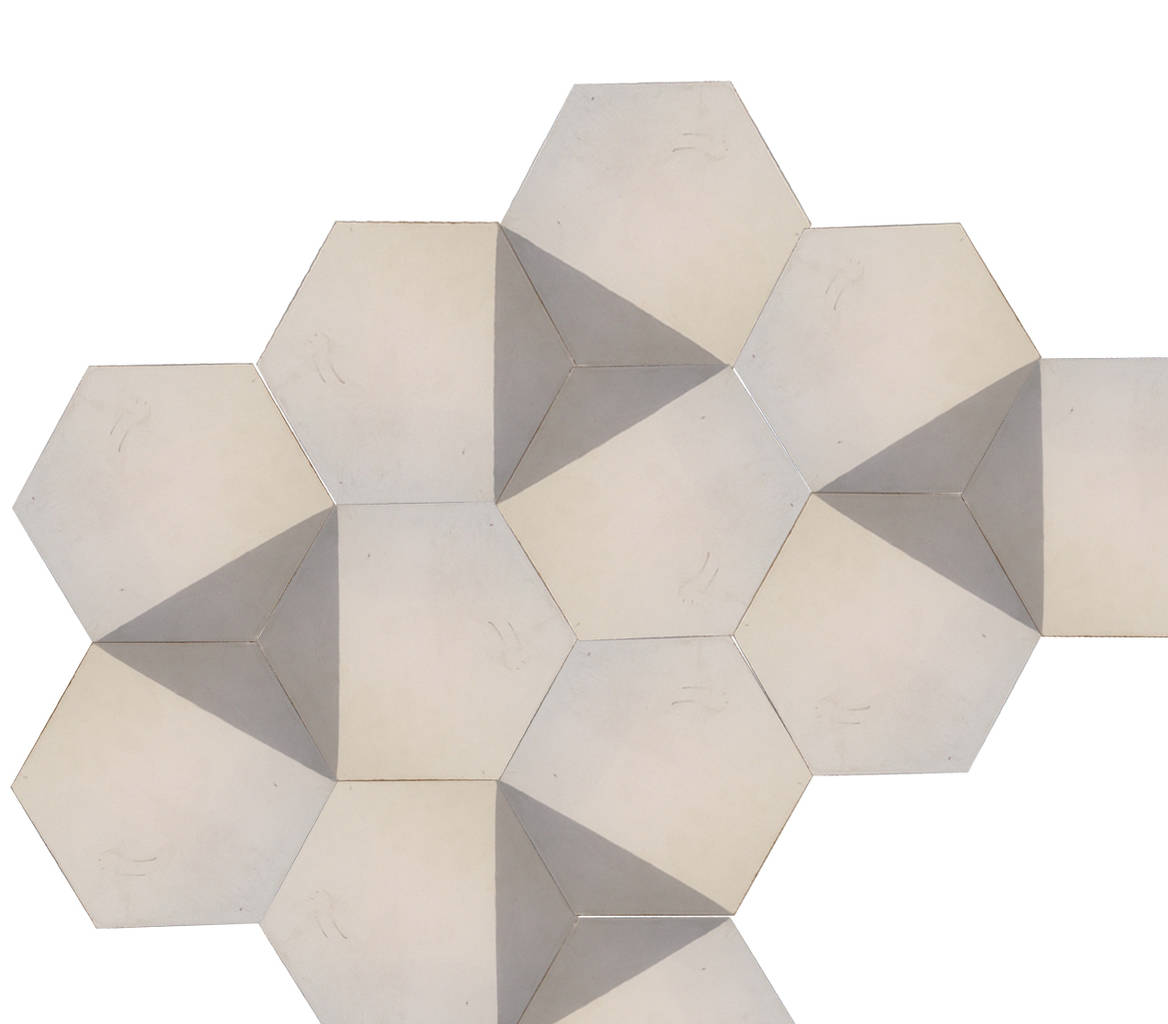 hexagonal triangles grey