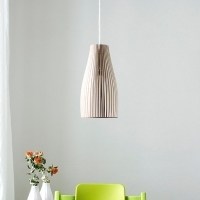 Wood pendant light