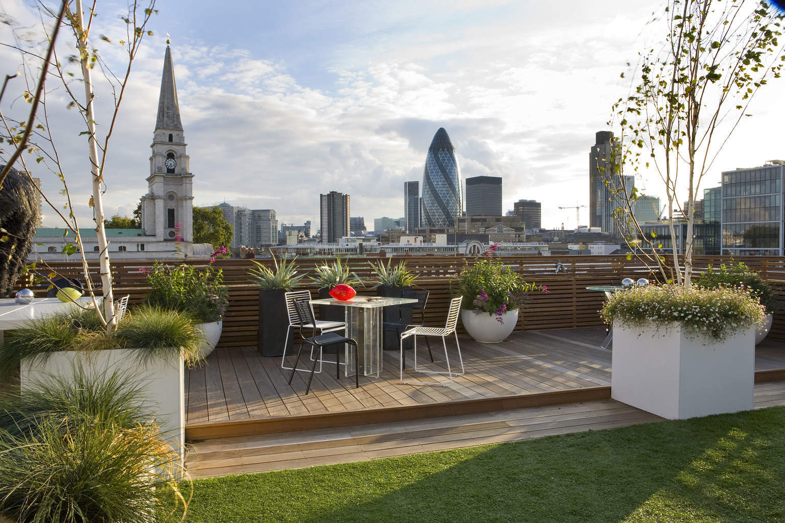 Rooftop terrace design, London