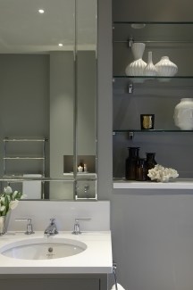 Grey bathroom sink by Laura, interior designer