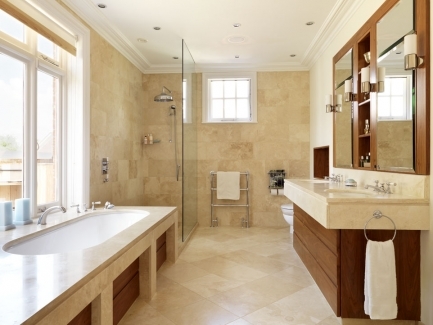 Shower and bath by Richard, architect