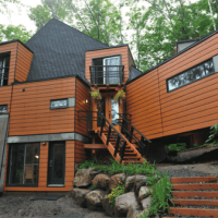 Cargo container home in Quebec Canada 1