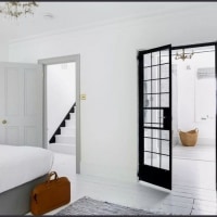 Black steel framed doors