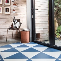 Geometric vinyl tiles