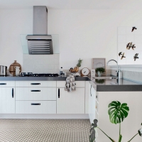 geometric luxury vinyl tiles