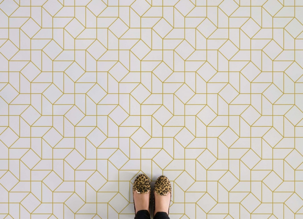 geometric vinyl flooring