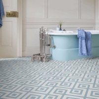 patterned vinyl tiles