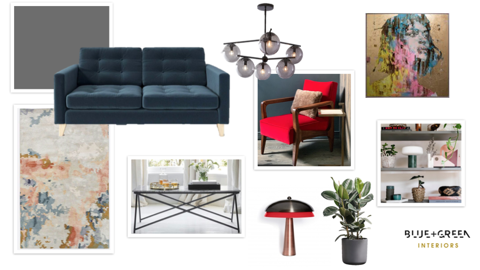 mood board living room