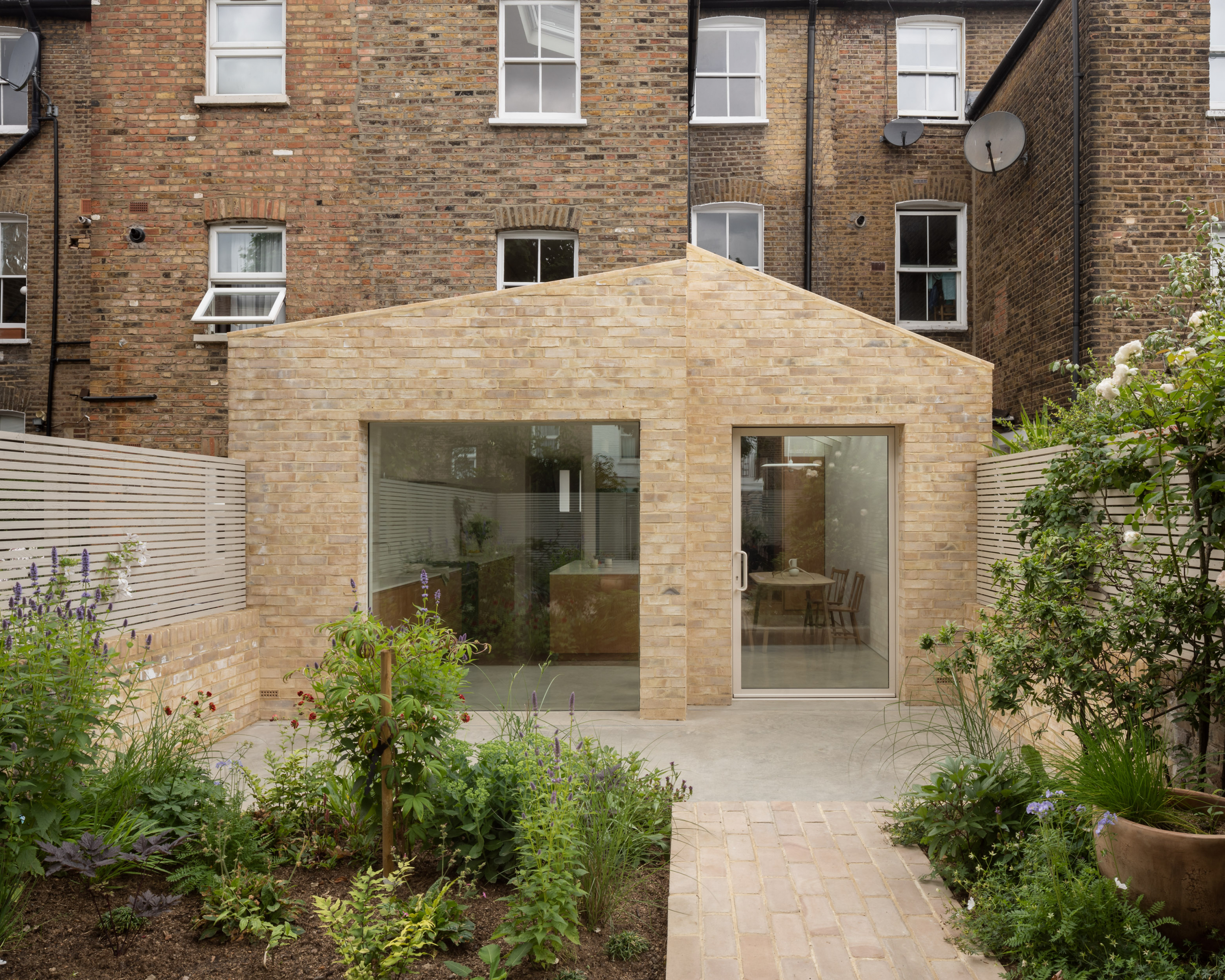 minimalist brick home extension