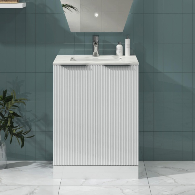 fluted vanity unit